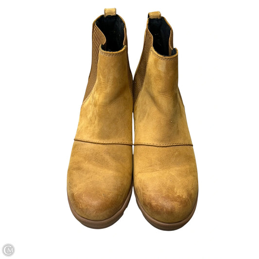 Boots Ankle Heels By Sorel In Brown, Size: 7.5