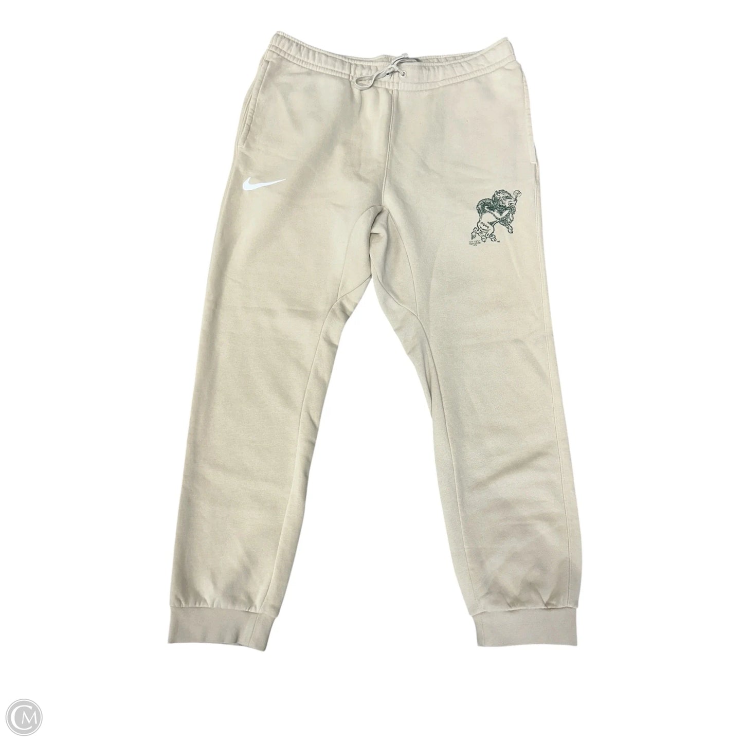 Athletic Pants By Nike In Tan, Size: L
