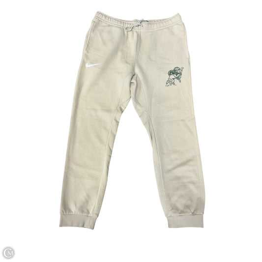 Athletic Pants By Nike In Tan, Size: L