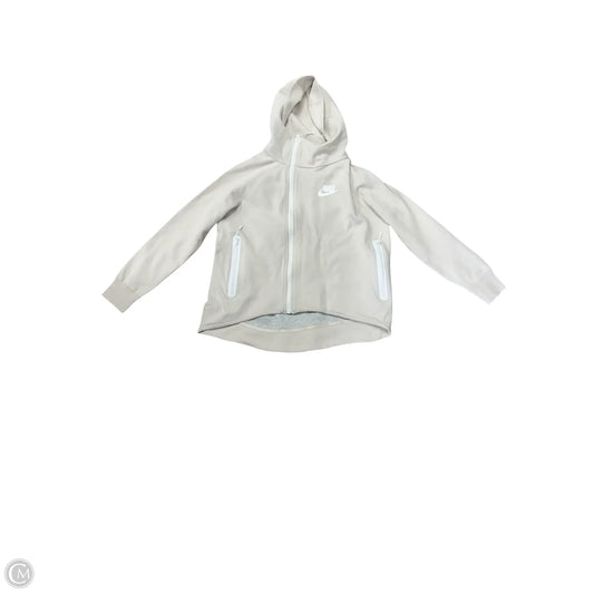 Athletic Sweatshirt Hoodie By Nike In Tan, Size: S