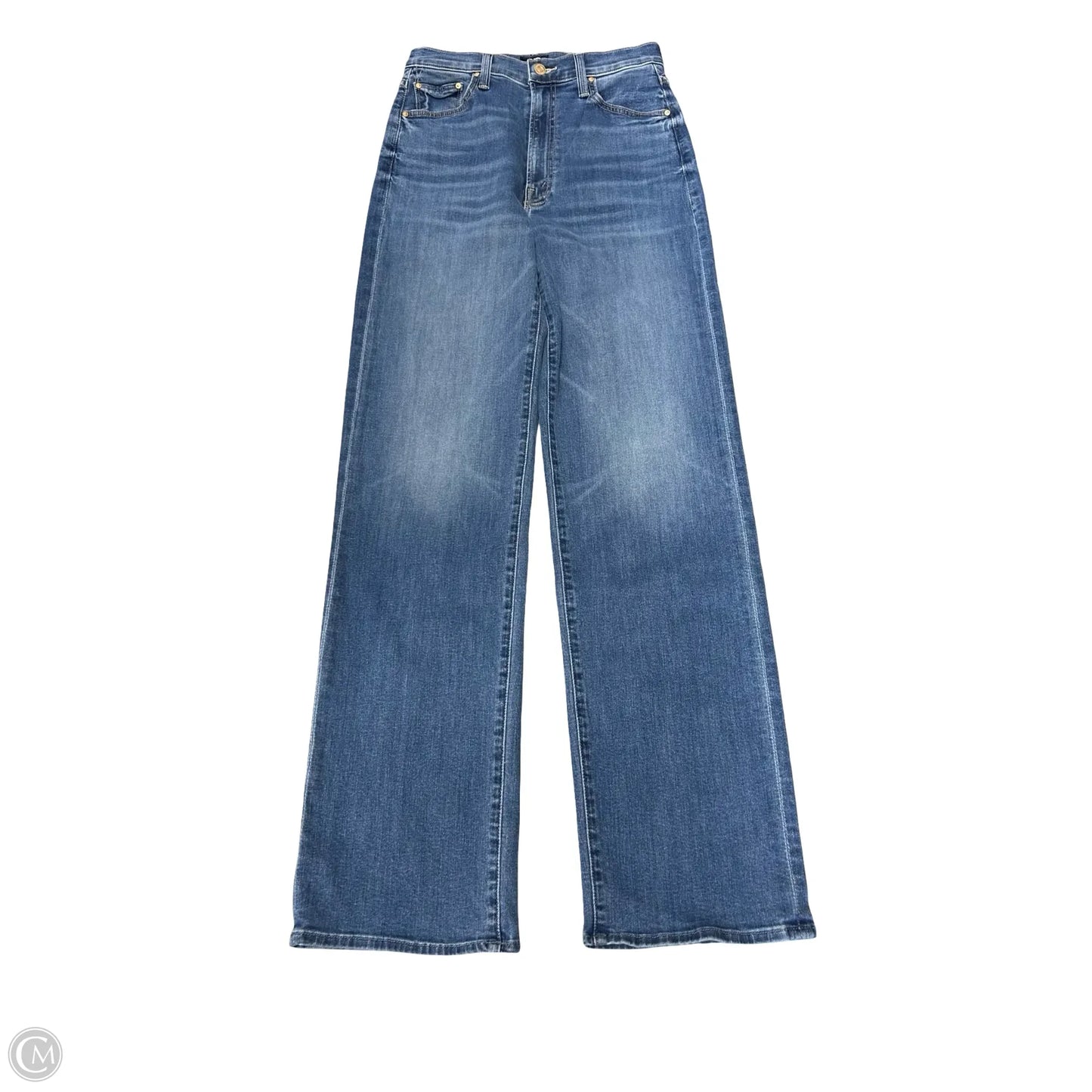 Jeans Straight By Mother In Blue Denim, Size: 2