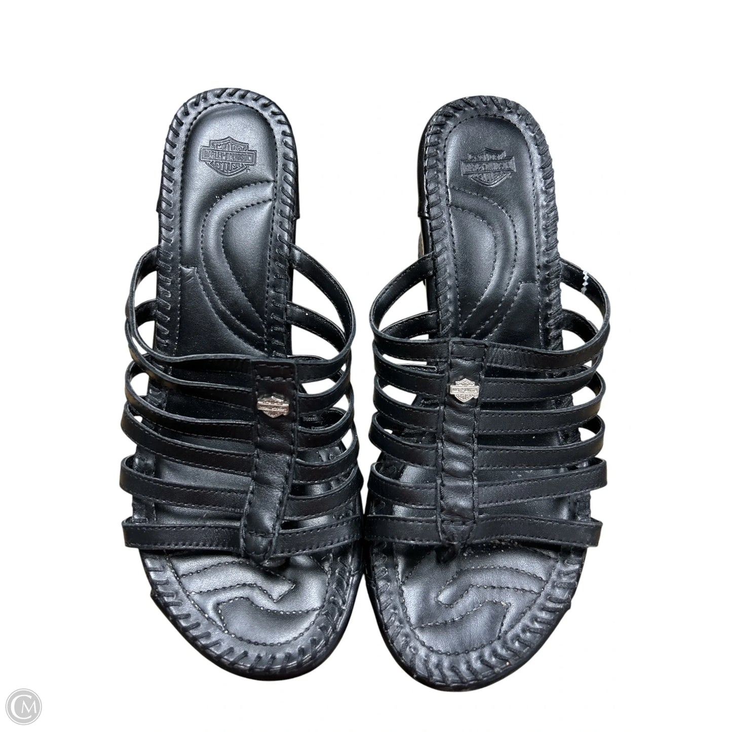 Sandals Heels Block By Harley Davidson In Black, Size: 6