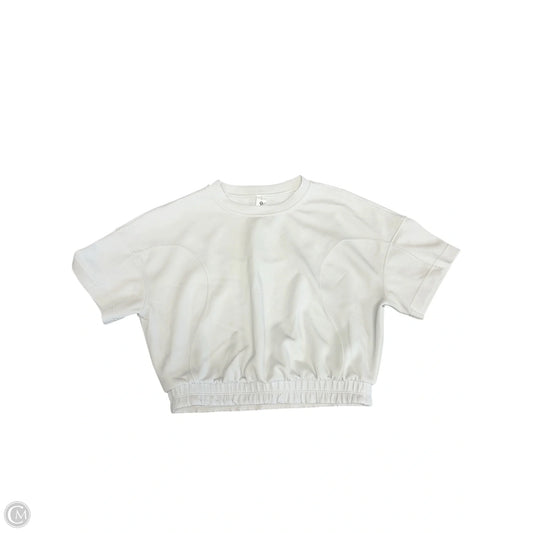 Athletic Top Short Sleeve By Lululemon In Grey, Size: 6