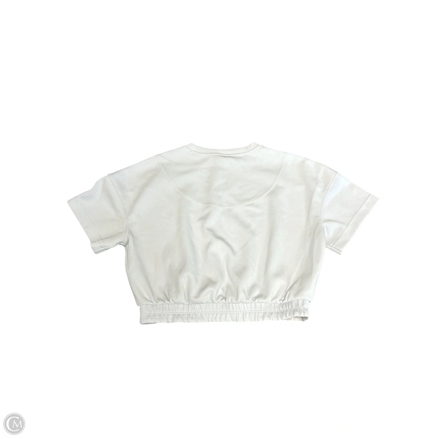 Athletic Top Short Sleeve By Lululemon In Grey, Size: 6