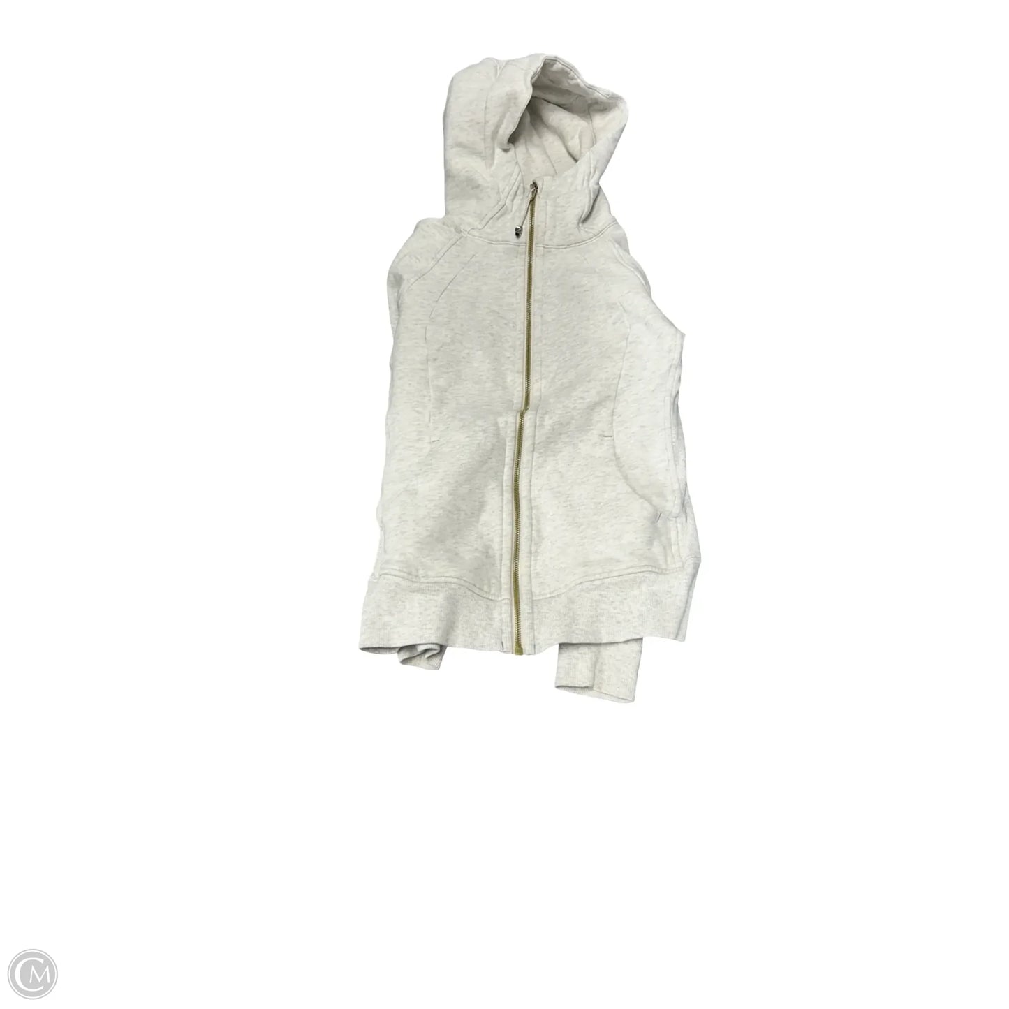 Athletic Sweatshirt Hoodie By Lululemon In Tan, Size: 8