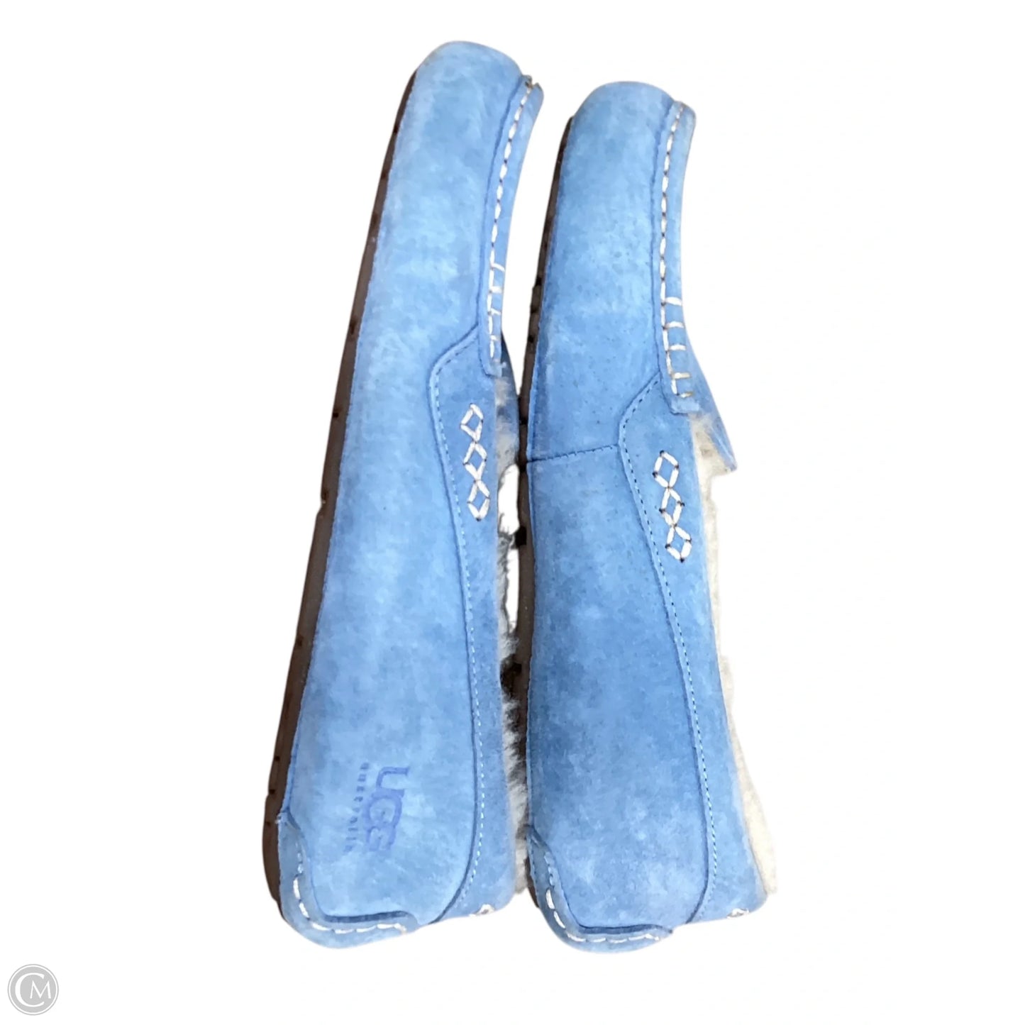 Slippers Designer By Ugg In Blue, Size: 8