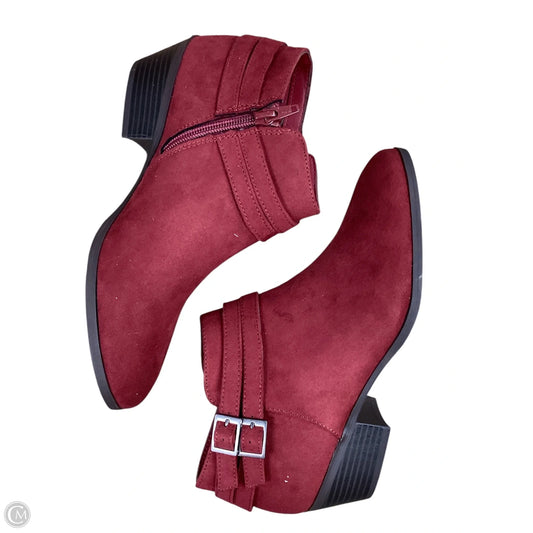 Boots Ankle Flats By Style And Company In Red, Size: 7