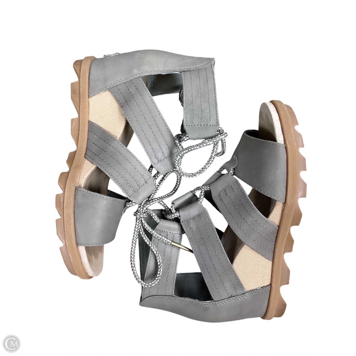 Sandals Heels Wedge By Sorel In Taupe, Size: 8.5