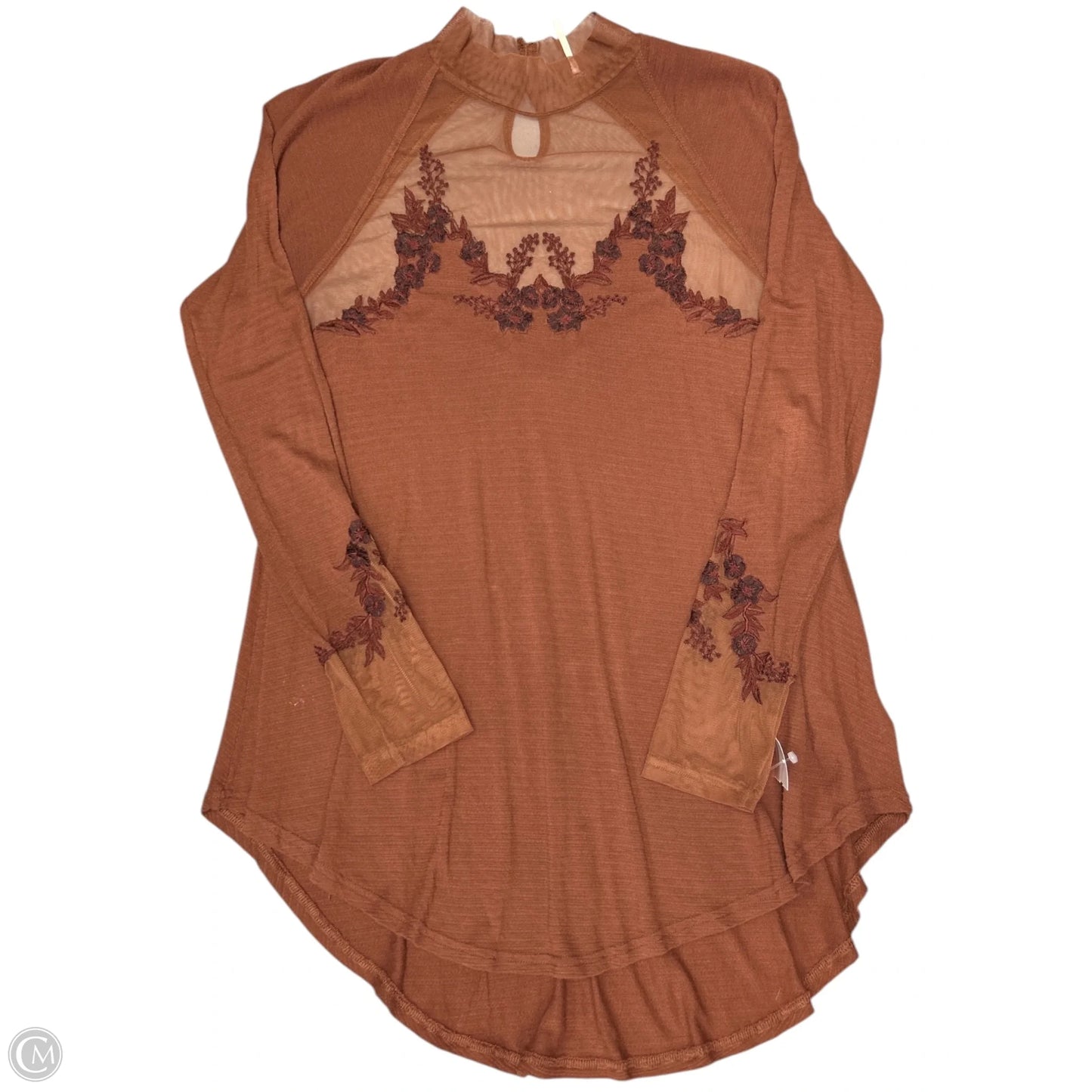 Top Long Sleeve By Free People In Brown, Size: S
