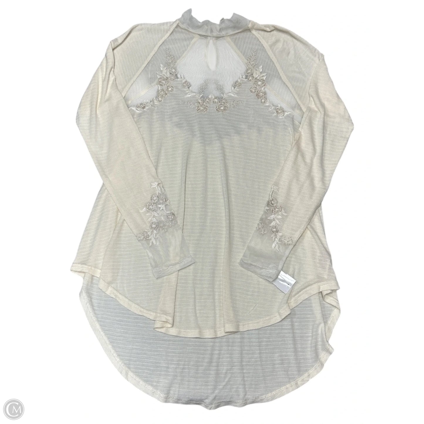 Top Long Sleeve By Free People In Cream, Size: S