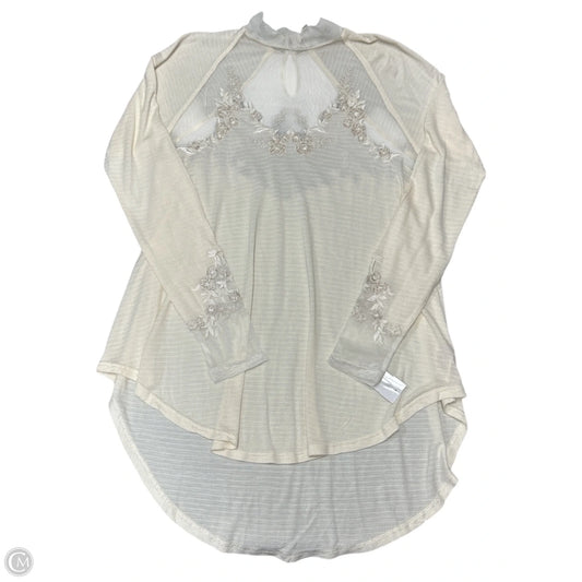 Top Long Sleeve By Free People In Cream, Size: S