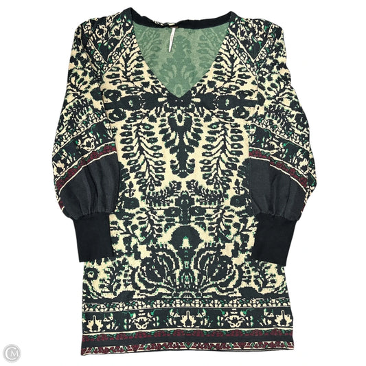 Dress Sweater By Free People In Black & Tan, Size: Xs
