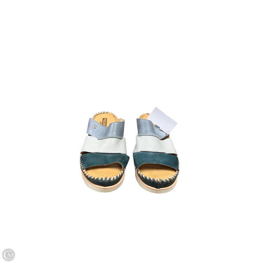 Sandals Heels Wedge By Pikolinos In Blue, Size: 6.5