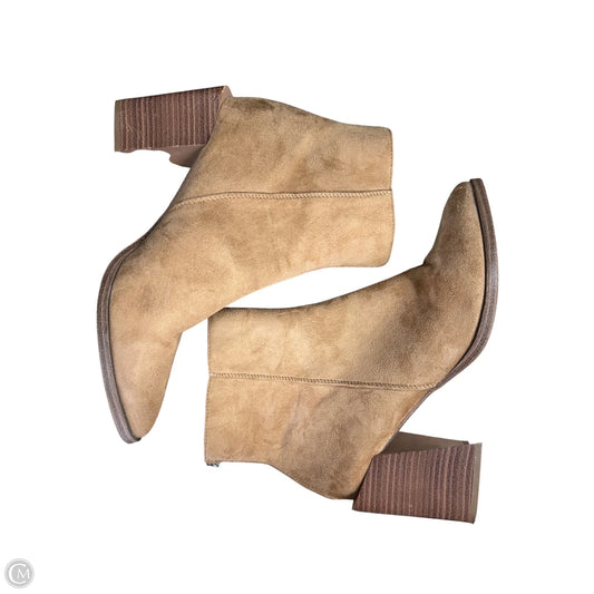 Boots Ankle Heels By Clothes Mentor In Brown, Size: 10