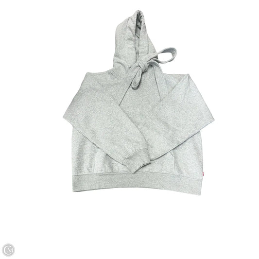 Sweatshirt Hoodie By Levis In Grey, Size: S