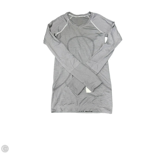 Athletic Top Long Sleeve Crewneck By Lululemon In Striped Pattern, Size: 2
