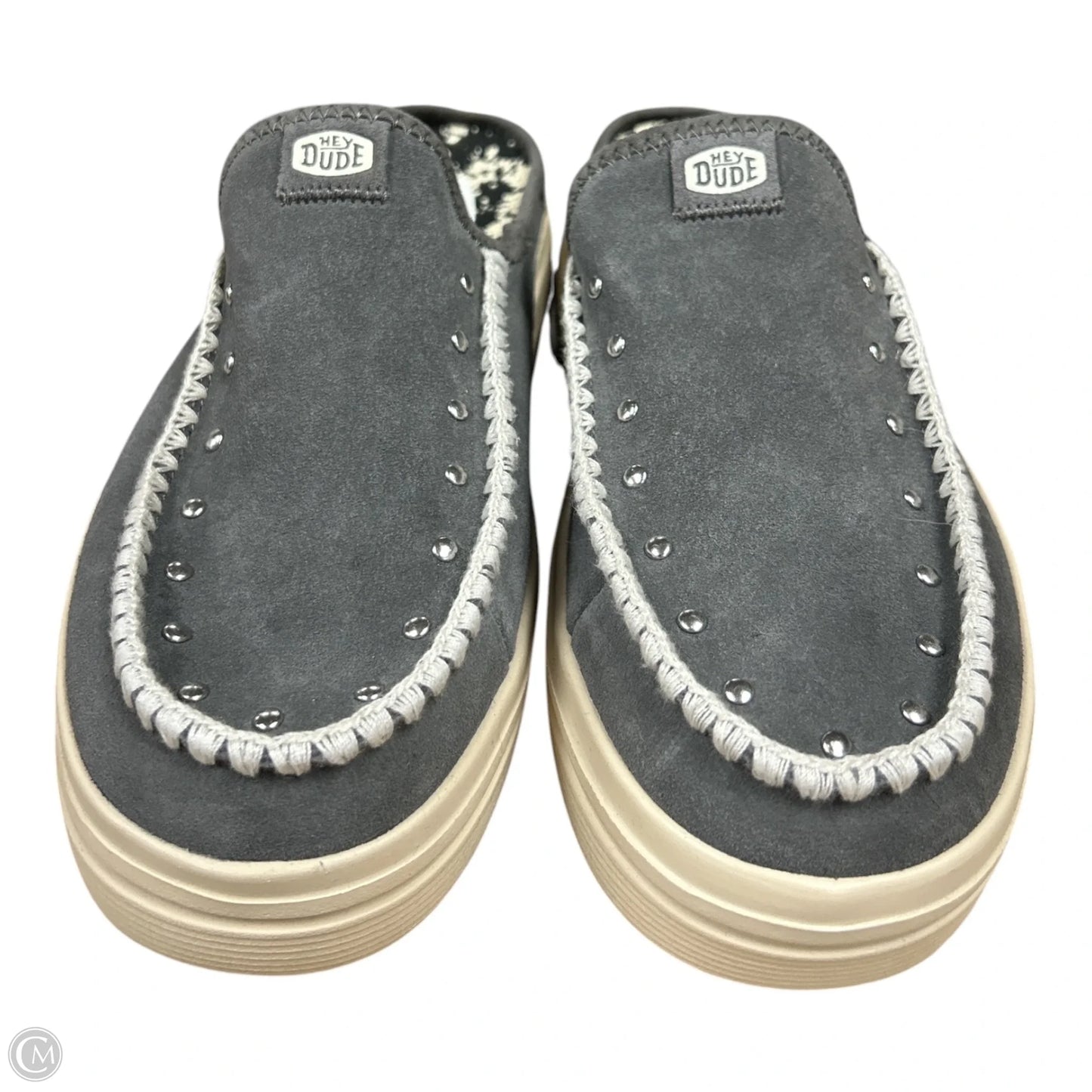 Shoes Heels Platform By Hey Dude In Grey, Size: 8
