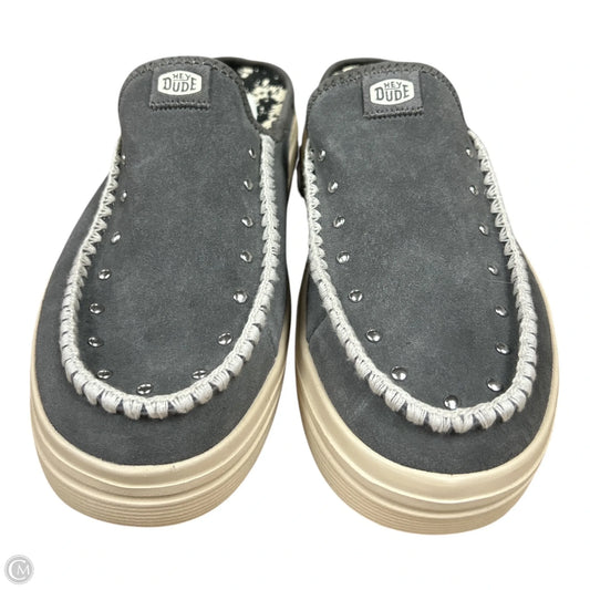 Shoes Heels Platform By Hey Dude In Grey, Size: 8