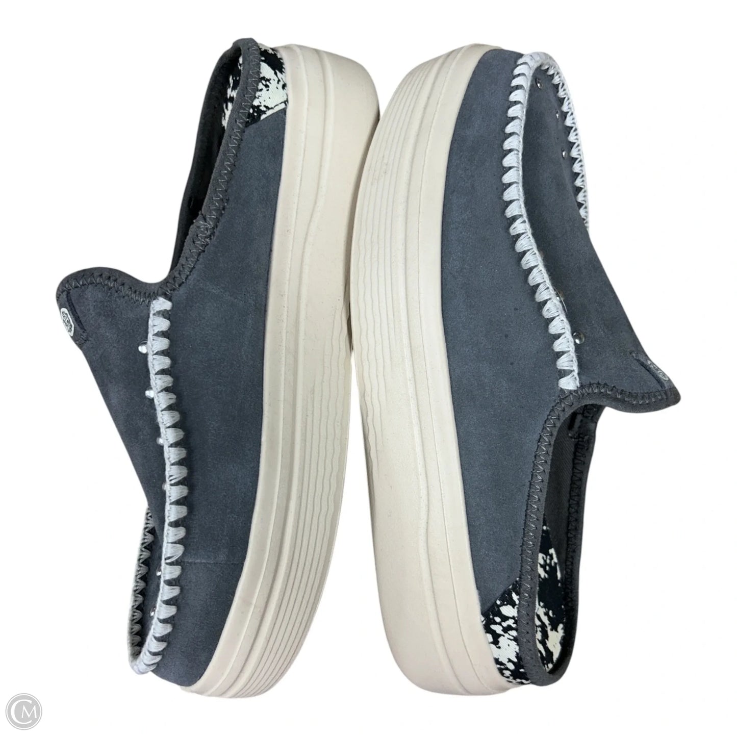 Shoes Heels Platform By Hey Dude In Grey, Size: 8