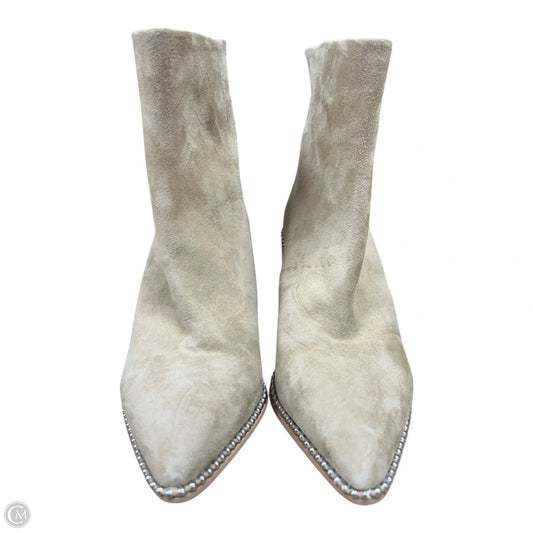 Boots Ankle Heels By Steve Madden In Tan, Size: 7.5