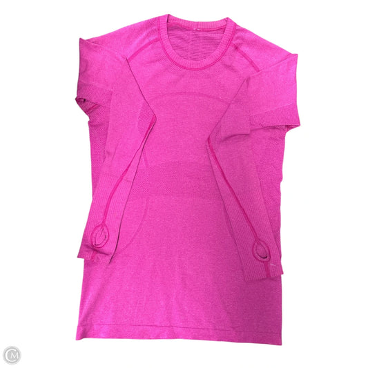 Athletic Top Long Sleeve Crewneck By Lululemon In Pink, Size: 8