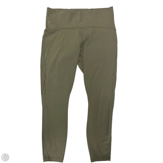 Athletic Leggings By Lululemon In Green, Size: 10