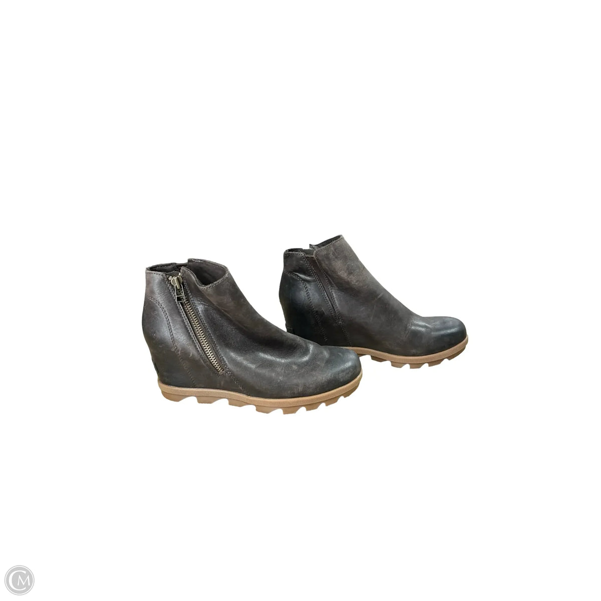 Boots Ankle Heels By Sorel In Brown, Size: 9.5