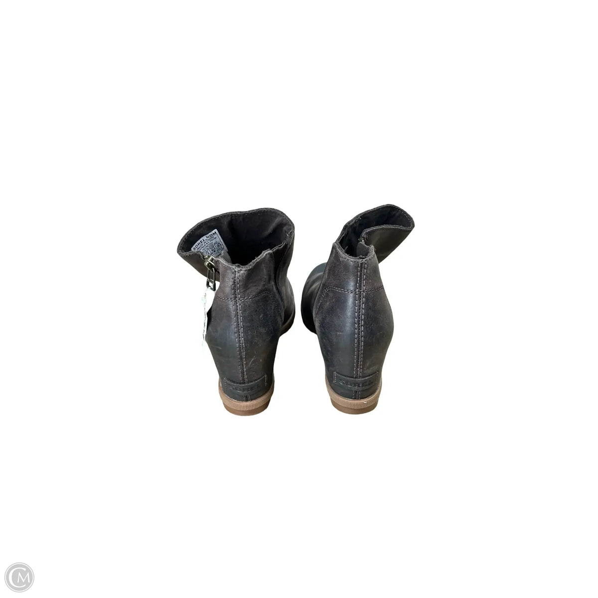 Boots Ankle Heels By Sorel In Brown, Size: 9.5