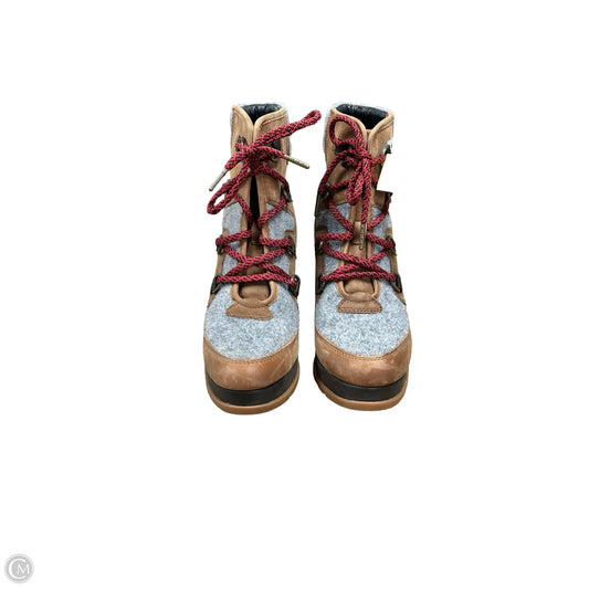 Boots Ankle Heels By Sorel In Brown, Size: 10.5