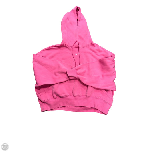 Athletic Sweatshirt Hoodie By Nike In Pink, Size: M