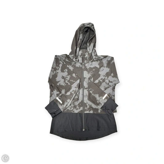 Jacket Windbreaker By Sweaty Betty In Black & Grey, Size: L