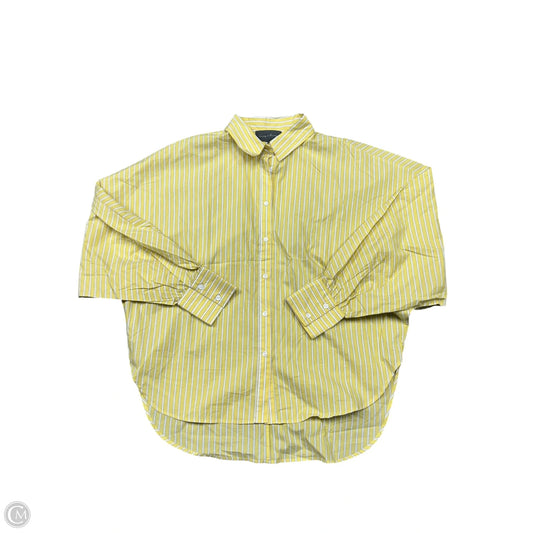 Blouse Long Sleeve By Sunday In Brooklyn In Yellow, Size: L