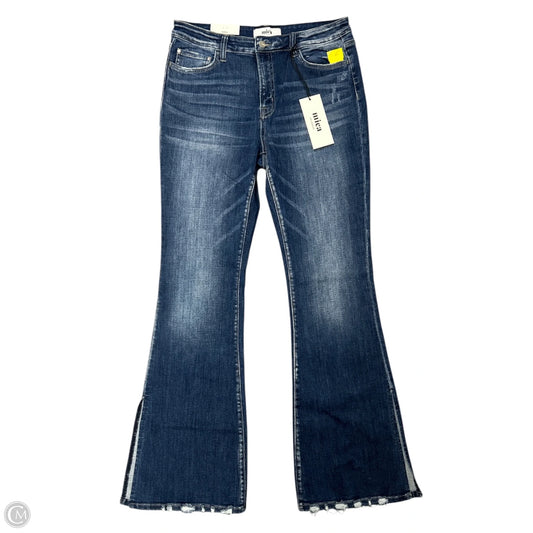 Jeans Flared By Mica In Blue Denim, Size: 12