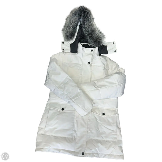 Coat Parka By Clothes Mentor In White, Size: L