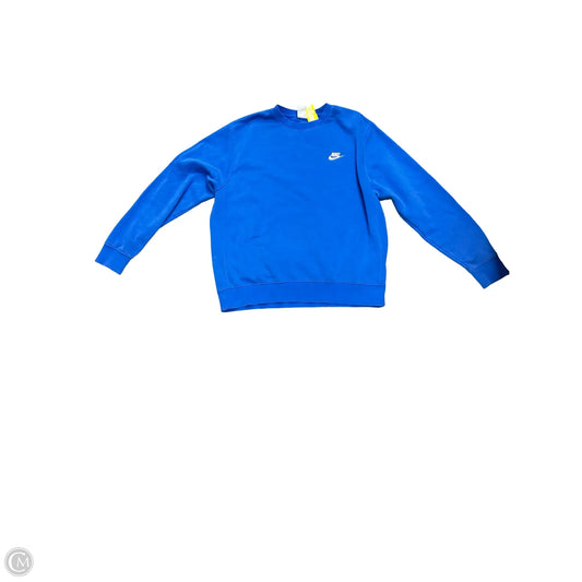 Athletic Sweatshirt Crewneck By Nike In Blue, Size: L