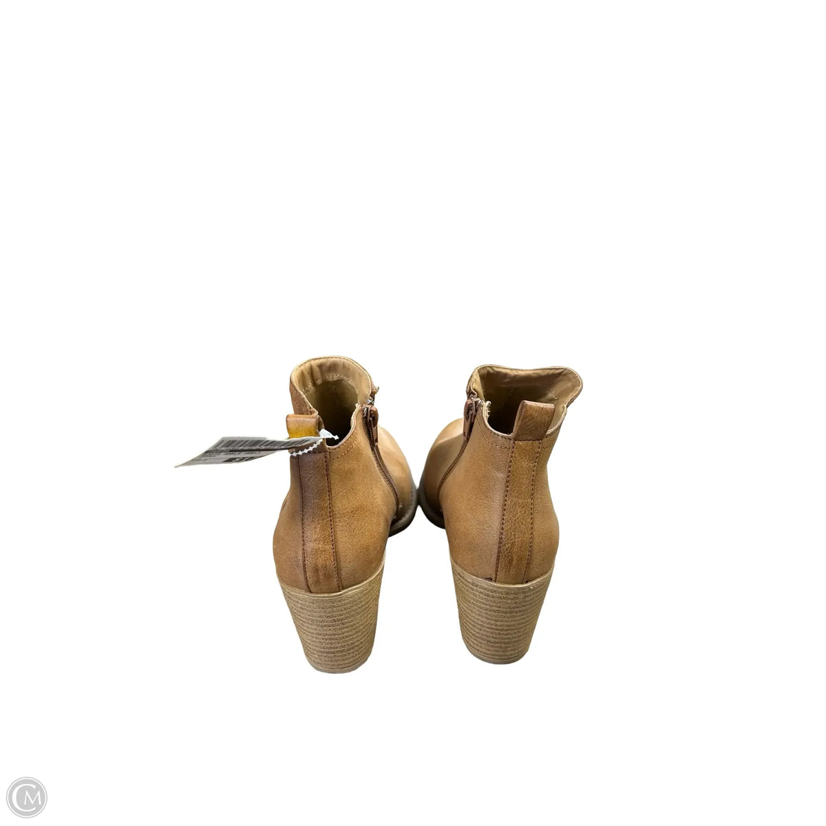 Boots Ankle Heels By Qupid In Brown, Size: 7