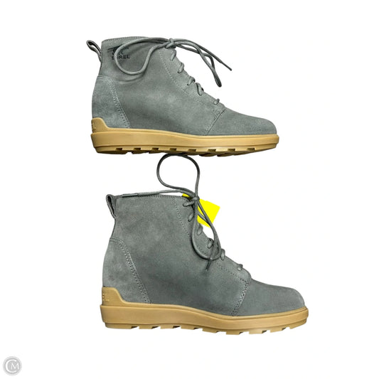 Boots Ankle Heels By Sorel In Grey, Size: 8