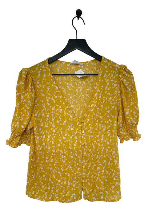 Yellow Top Short Sleeve Bb Dakota, Size Xs