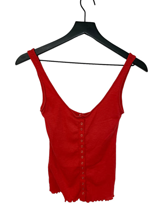 Red Top Sleeveless Free People, Size Xs