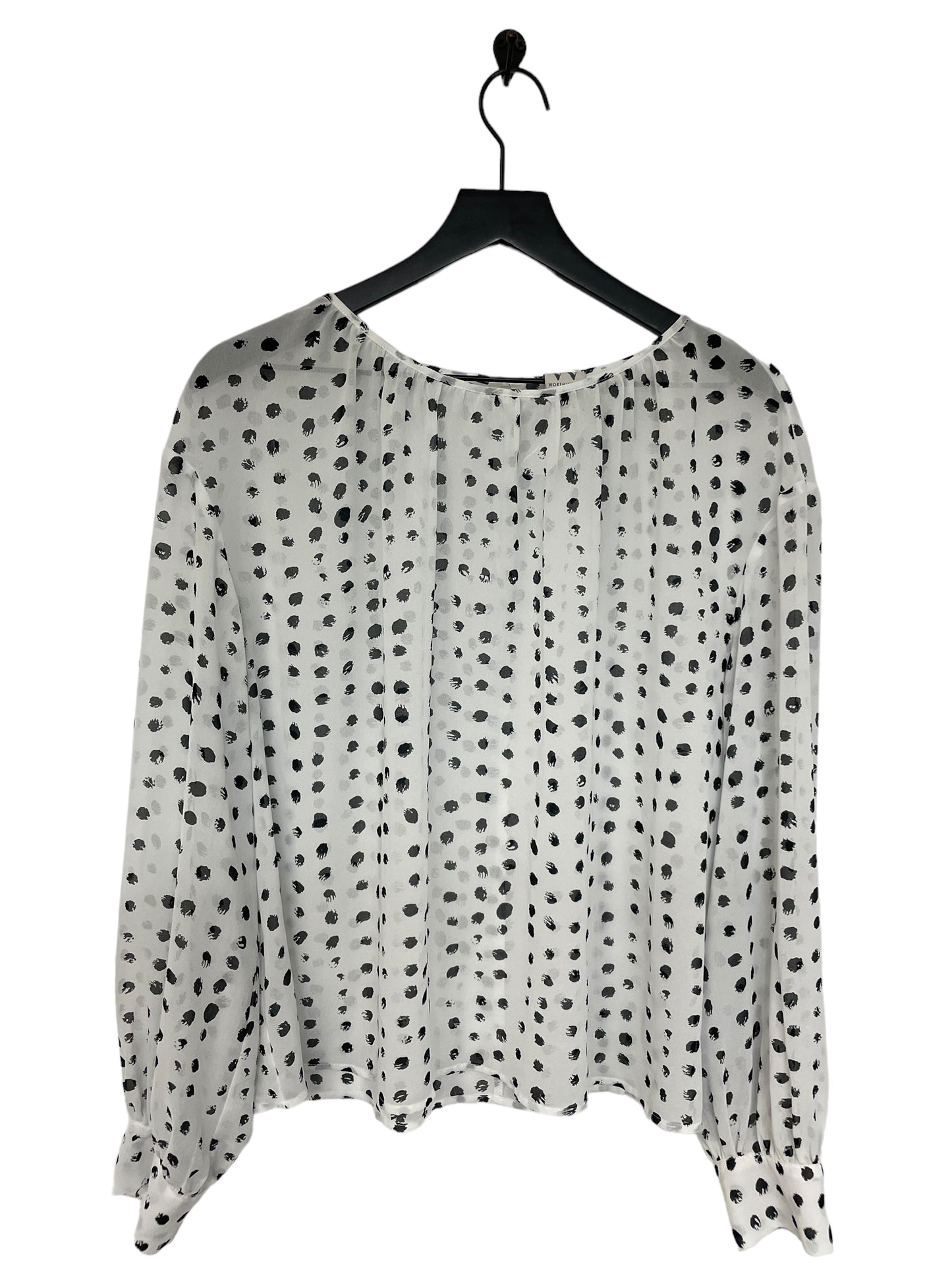 Black & White Top Long Sleeve Worthington, Size Xxl