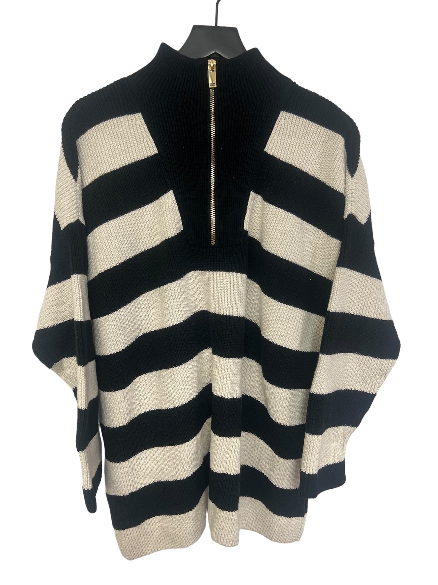 Sweater By Express In Black & White, Size: Xl