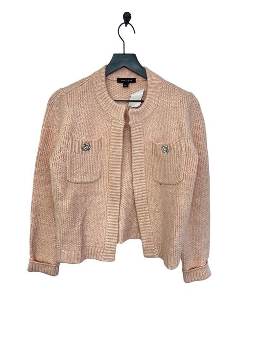 Sweater Cardigan By Ann Taylor In Pink, Size: M