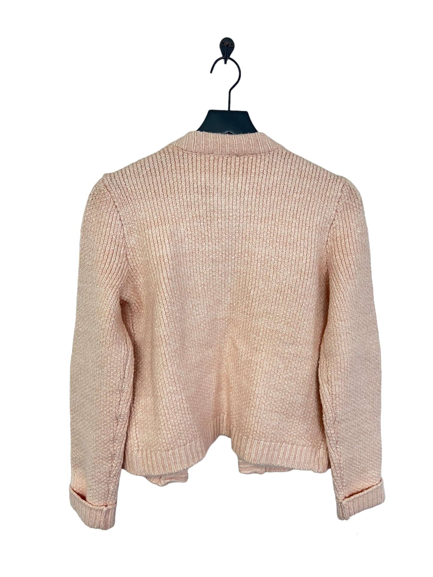 Sweater Cardigan By Ann Taylor In Pink, Size: M