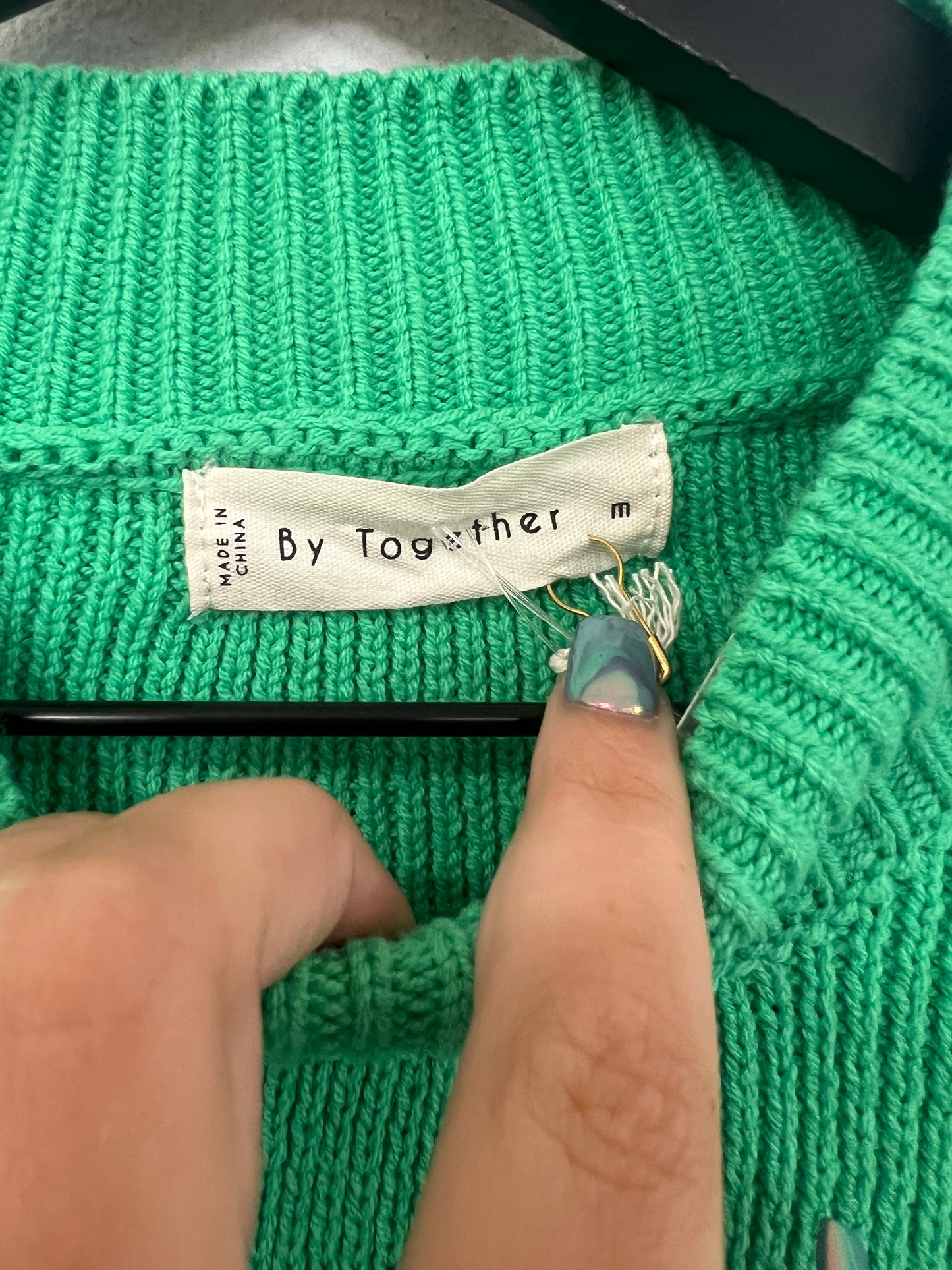 Green Sweater By Together, Size M