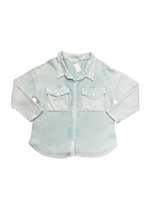 Jacket Shirt By Cmc In Blue, Size: S