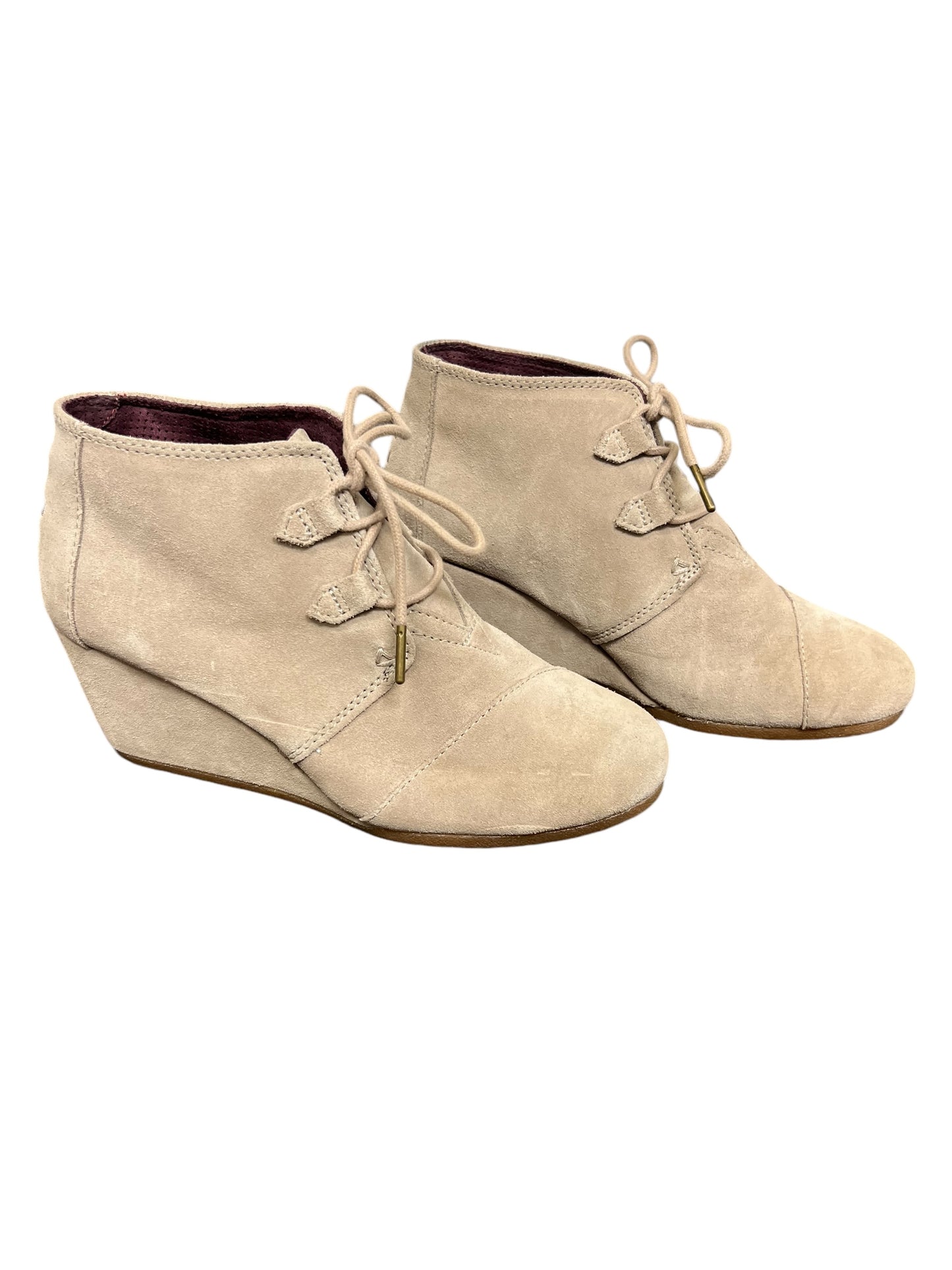 Boots Ankle Heels By Toms In Taupe, Size: 10