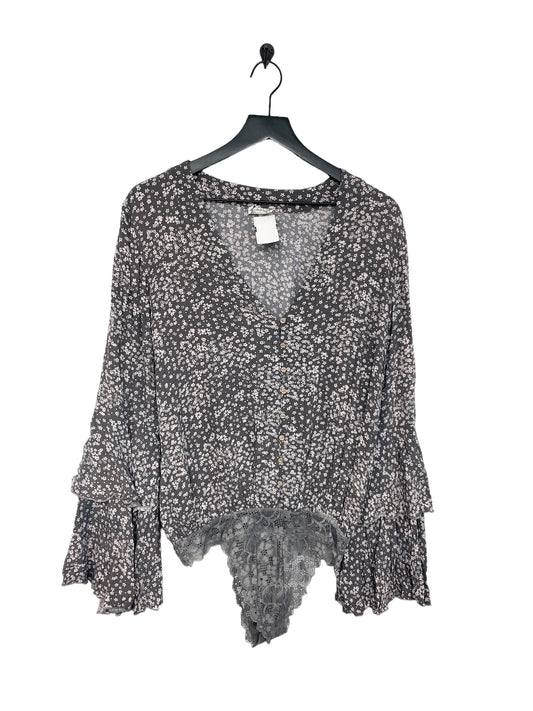 Bodysuit By Free People In Grey & Purple, Size: L