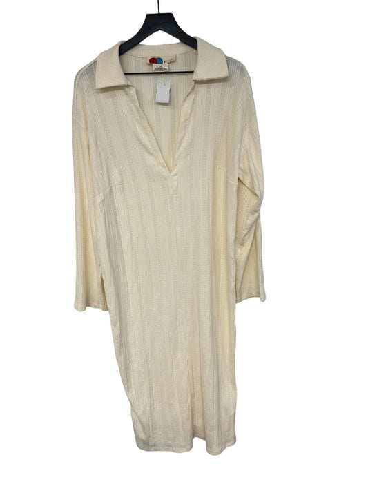 Dress Casual Maxi By Free People In Cream, Size: L