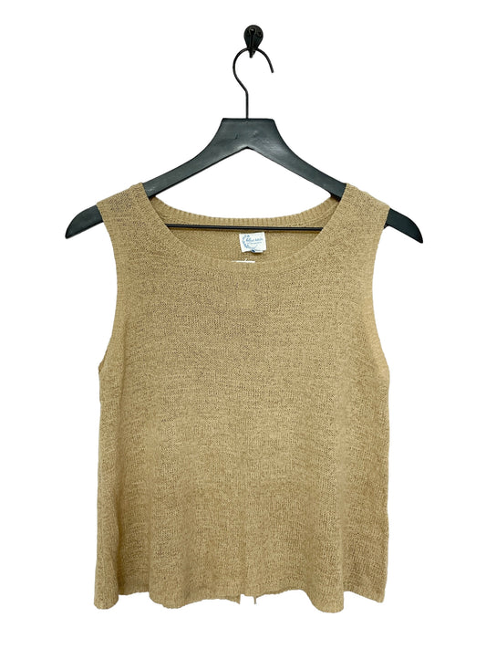 Top Sleeveless By Blue Rain In Tan, Size: M