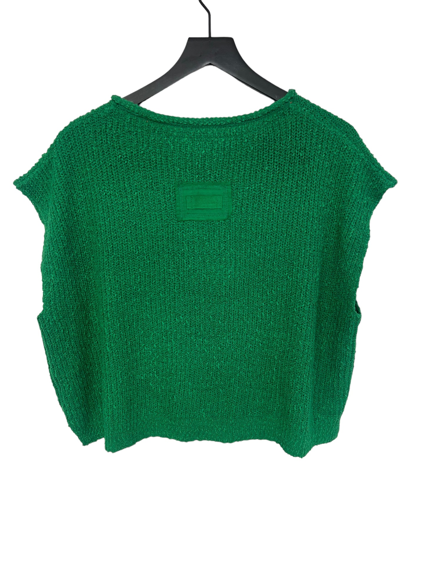 Sweater Short Sleeve By Cmc In Green, Size: M